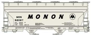 81511 ACF 2-Bay Covered Hopper - Kit -- Monon #52087 (gray, black)