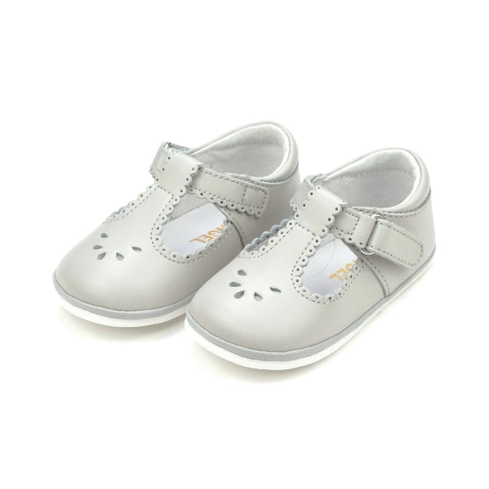 Angel Perforated T Strap Gray