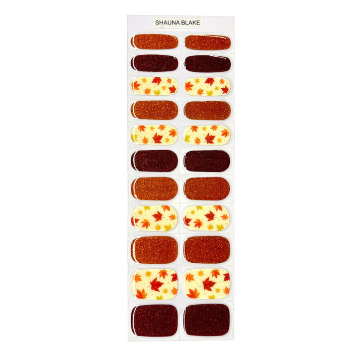 Autumn Maple No Light Gel Nail Wraps (NLG)