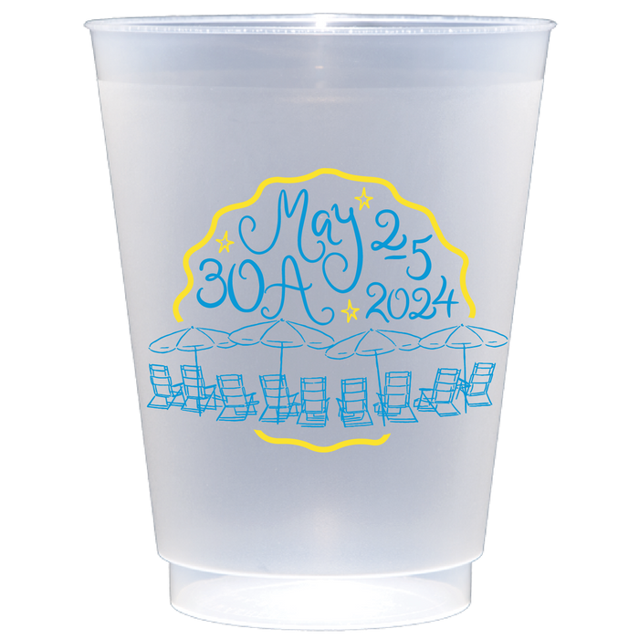 Personalized beach chairs | Frosted Flex Cup