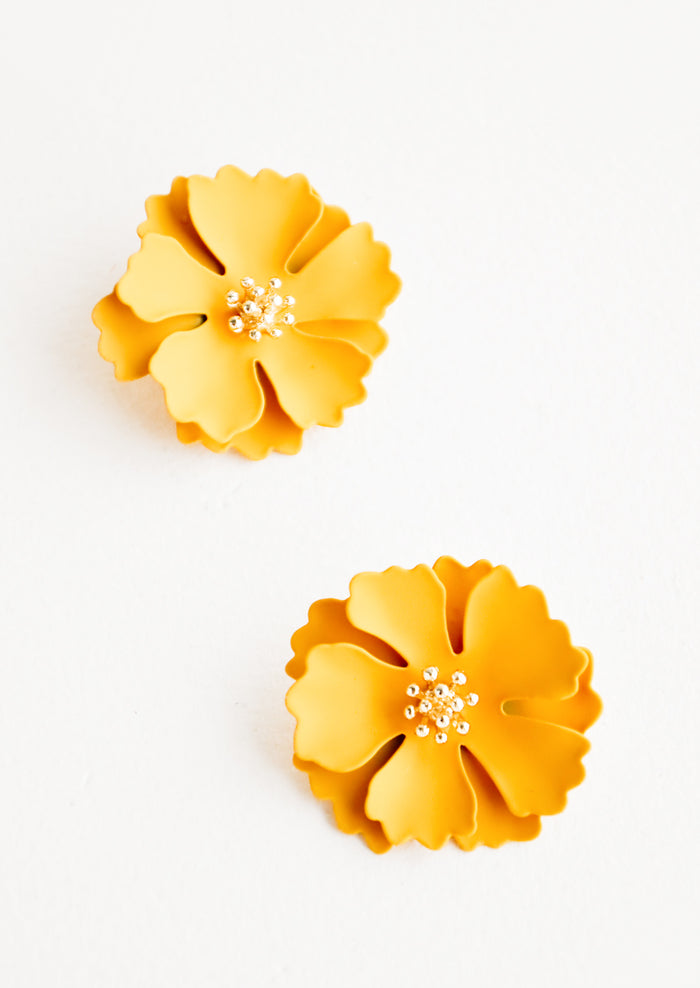 Blooming Magnolia Earrings in Honey - LEIF
