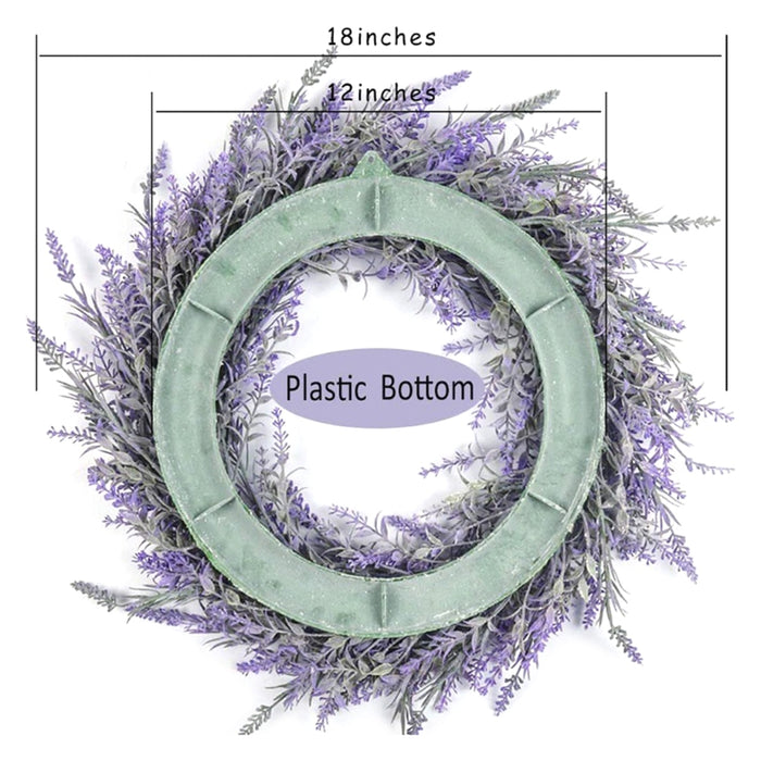 Bulk 18" Artificial Lavender Wreath for Front Door Wholesale