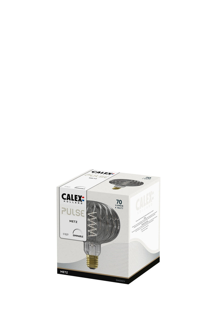 Calex Metz Smokey LED Bulb - E27 - G125 - 4W - Dimmable
