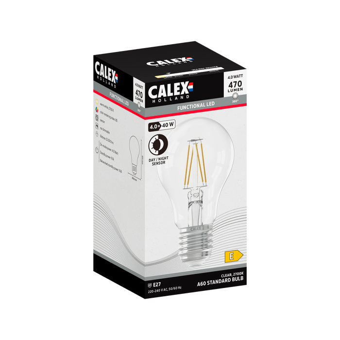 Calex Sensor Bulb - E27 - A60 - Clear