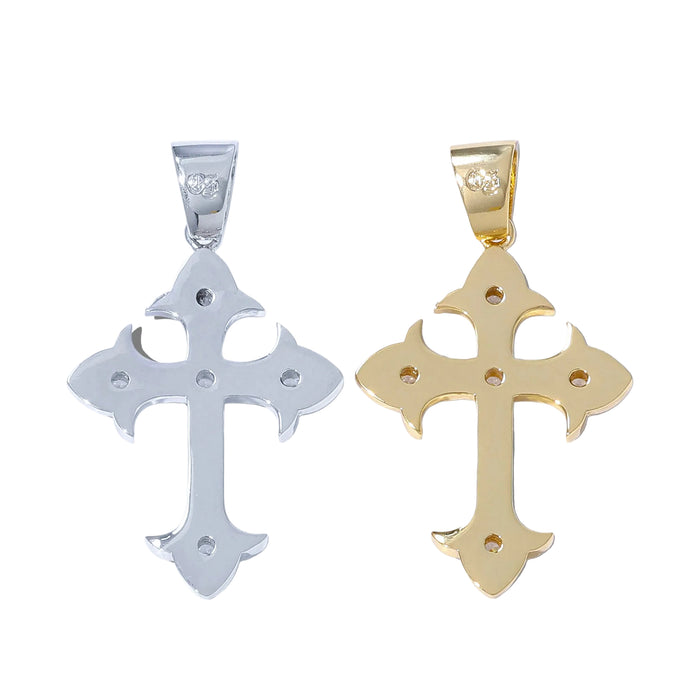 Crystal Cross Pendants - Gold