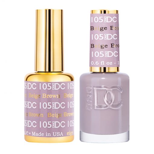 DND DC Gel Nail Polish Duo 105 - Beige Brown