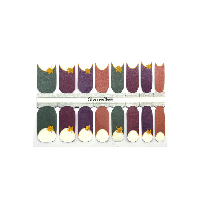 Fall French Exclusive Design Nail Wraps (HOLO FOIL/PEARL)