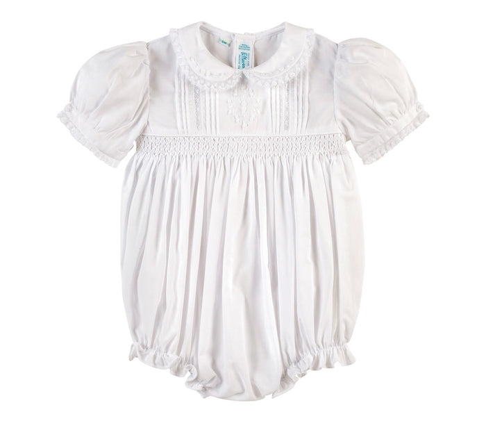 Feltman White Girls Wedding Romper