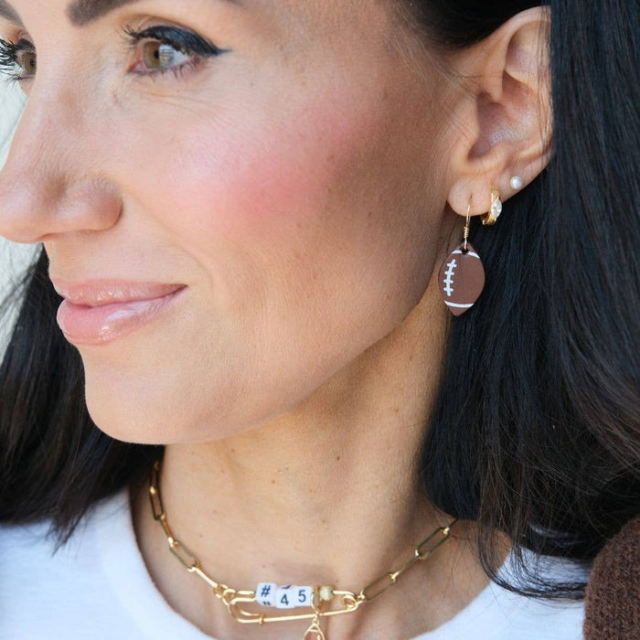 Mini Touchdown Football Earrings - Olita Gifts & Goods