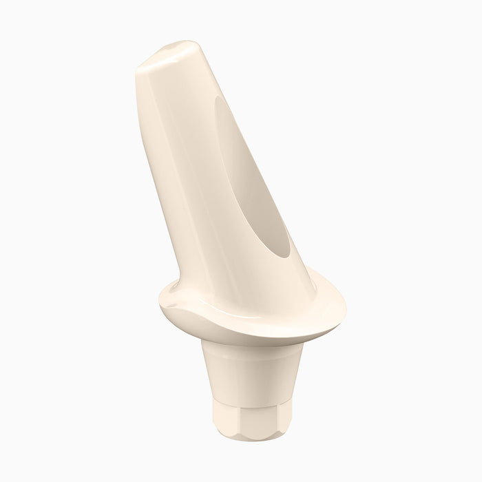 GENESIS ACTIVE™ Conical Temporary Abutment, PEEK, 20° Angled, Esthetic, Concave, Ø6.0, H1.0mm, Engaging