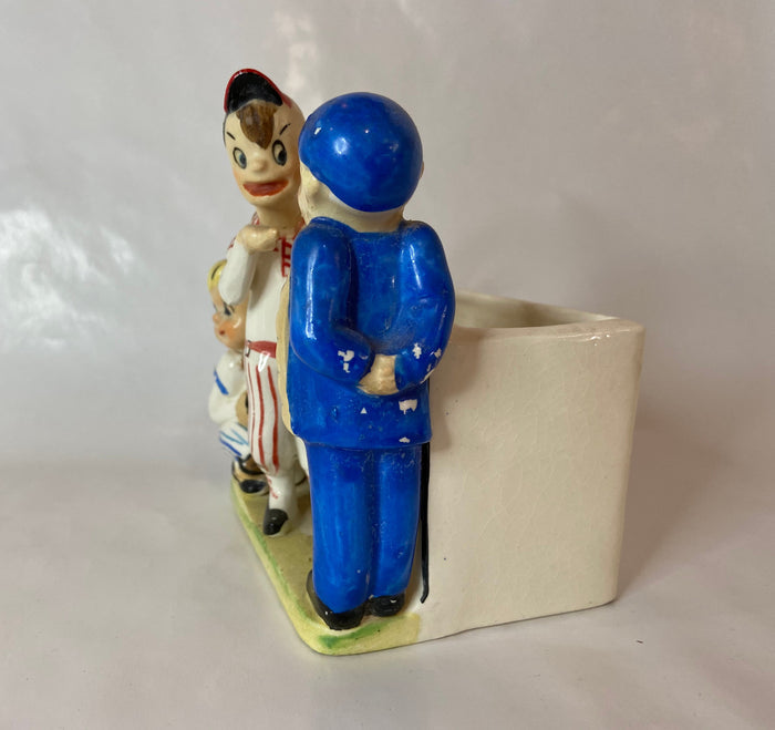 Geo Lefton Baseball Catcher, Pitcher, Umpire Planter