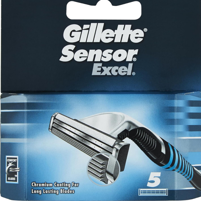 Gillette 97302251 Sensor Charging Excel, Pack of 5 Blades (T)
