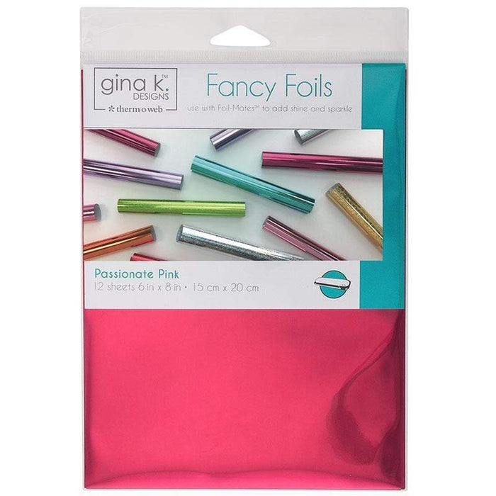 Gina K Designs - Fancy Foil 6"X8" - 12/Pkg - Passionate Pink. Add sparkle and shine with Fancy Foils. Available at Embellish Away located in Bowmanville Ontario
