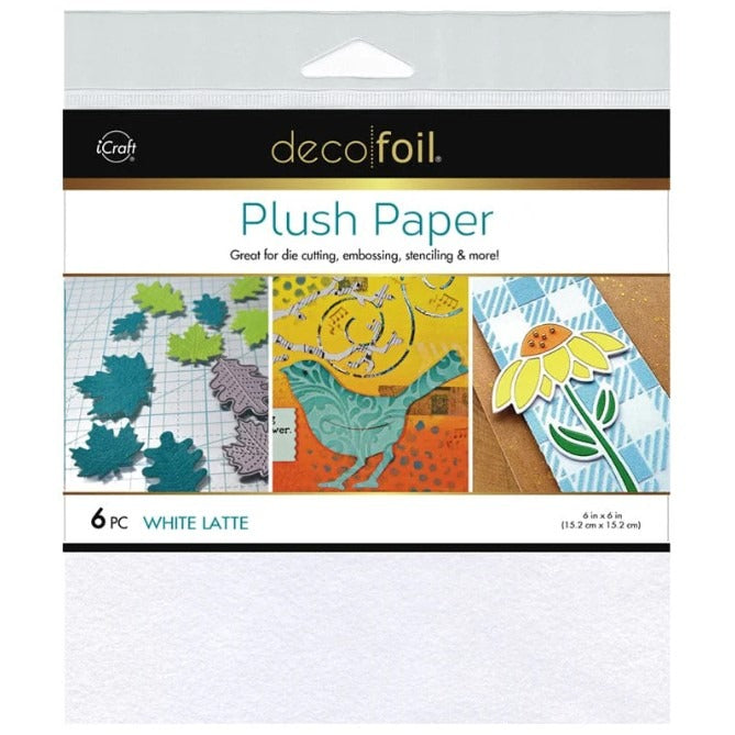 Gina K. Designs - Therm-O Web - Deco Foil Plush Papers - 6 x 6 - White Latte (6 Sheets). Available at Embellish Away located in Bowmanville Ontario Canada.