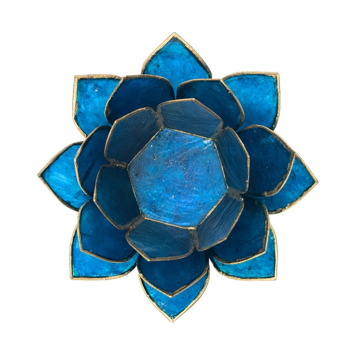 Indigo Capiz Shell Candle Holder