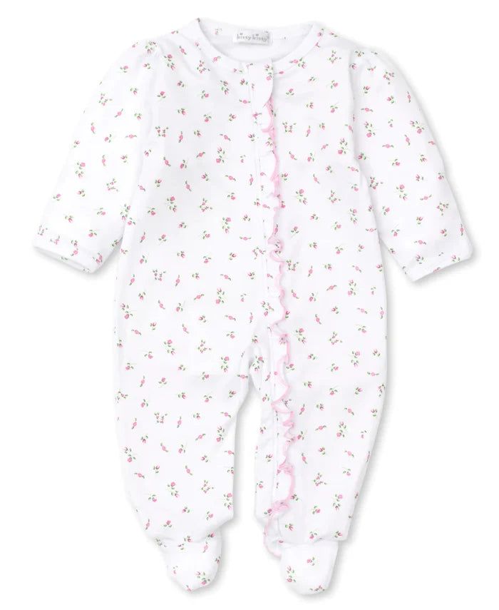 Kissy Kissy Garden Print Footie w/ Zip Ruffle