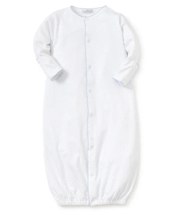 Kissy NEW Dots Print Converter Gown-White/Lt. Blue