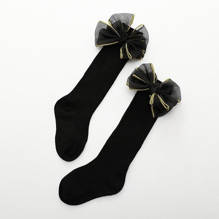 Lace Bowknot Stockings - 260 Broadway Boutique