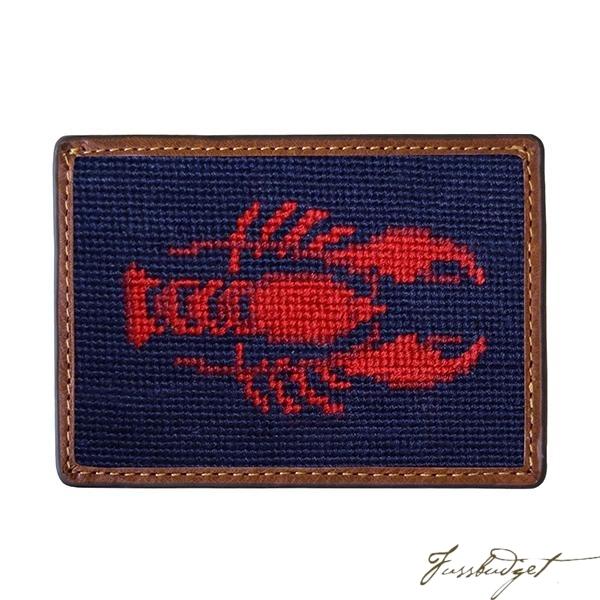 Lobster Needlepoint Card Wallet