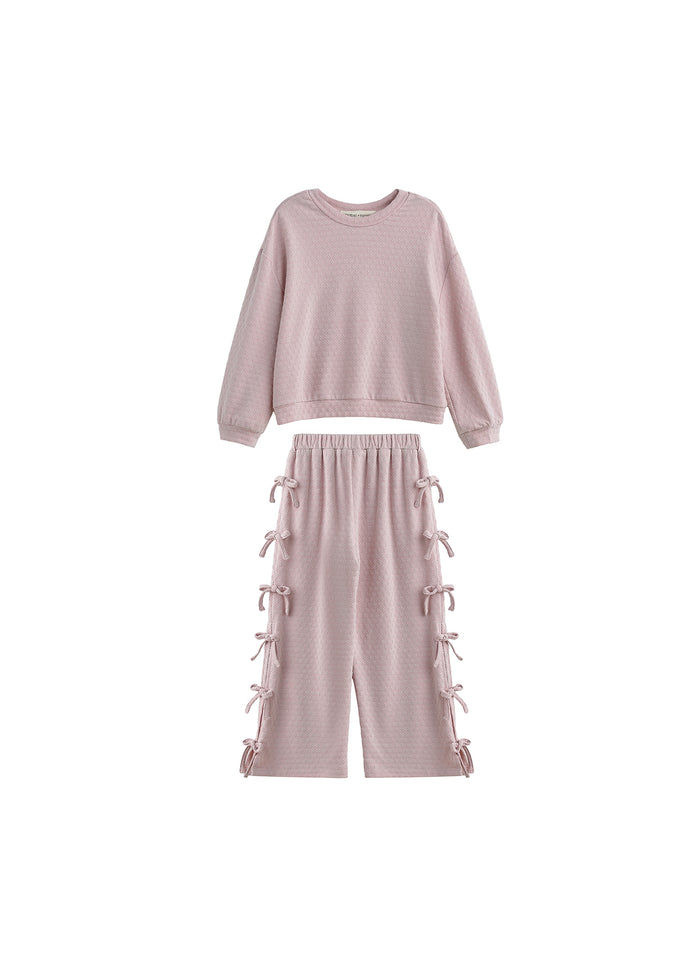 Mabel & Honey Emma Textured Dot 2 pc. Pant Set