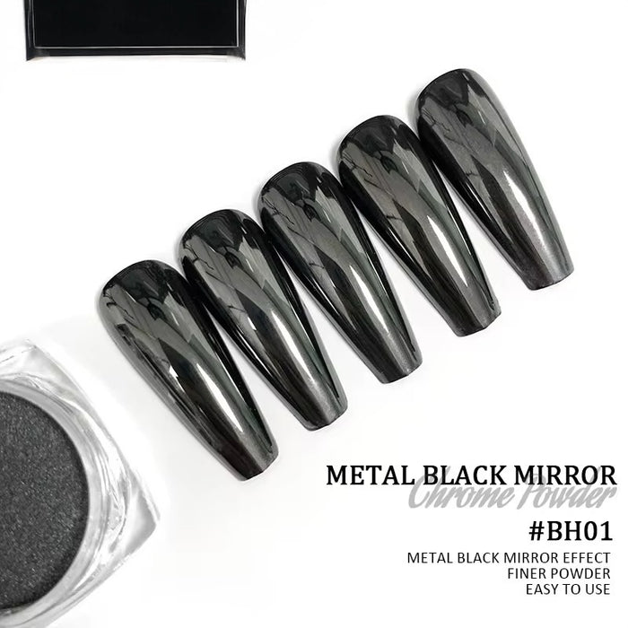 Metal BLACK Chrome Powder for Nail Art