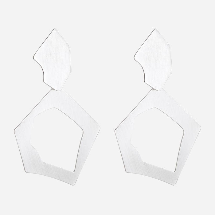 Metallic Dangle Earrings (Gold or Sliver) - 260 Broadway Boutique