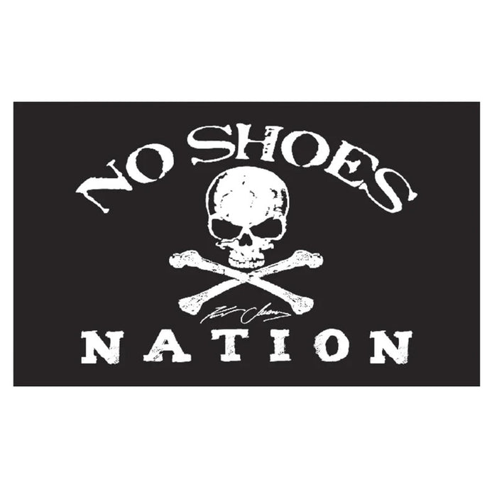 No Shoes Nation Black Flag