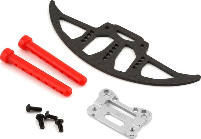 NEXX Racing Mini-Z Aluminum/Carbon Front GT Car Bumper (Silver)