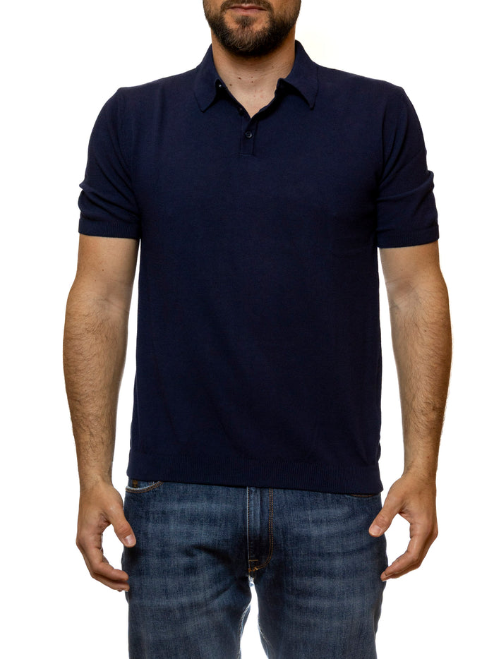 QB24 polo cotone blu 0126136 COTONE-BLU