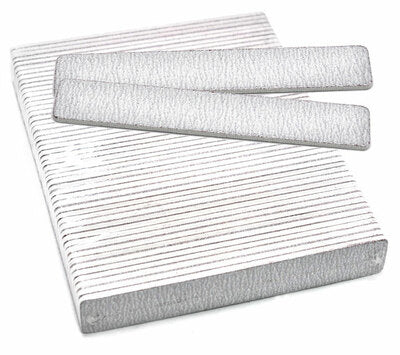 Professional Jumbo Size Zebra Rectangle Nail Files Grit 80/100, (50pcs) - Made in USA