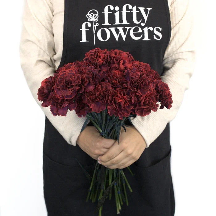 Pinot Noir Carnation Flower Apron - Image