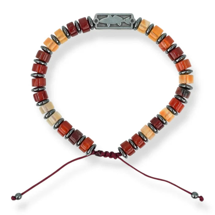 Redfish Beaded Bracelet | Red Agate | Sight Line Provisions