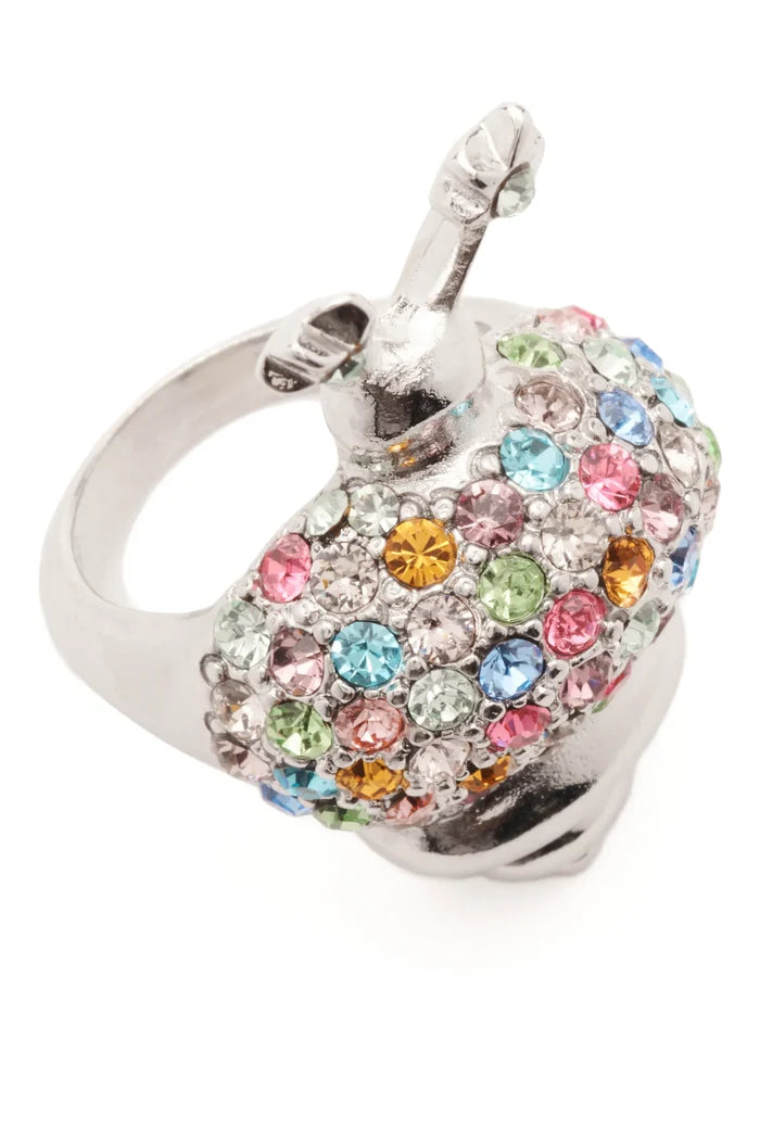 Silver Pastel Snail Ring