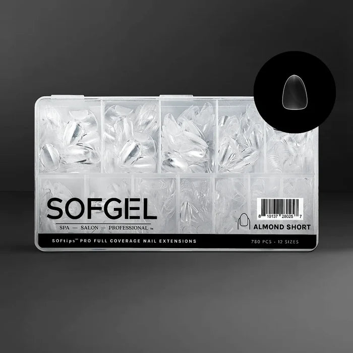 SOFGEL SOFTIPS PRO™ XII - Standard Almond Short, 600 pcs