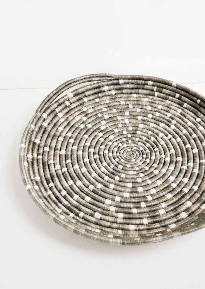 Speckled Sweetgrass Serving Tray in Taupe - LEIF