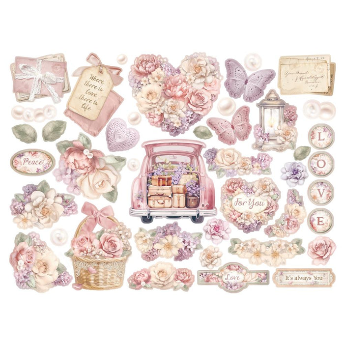 Stamperia - Die-Cuts - Romance Forever - Journaling Edition. While you need the perfect paper to start your project, you also need the perfect embellishment to finish your project! Available at Embellish Away located in Bowmanville Ontario Canada.