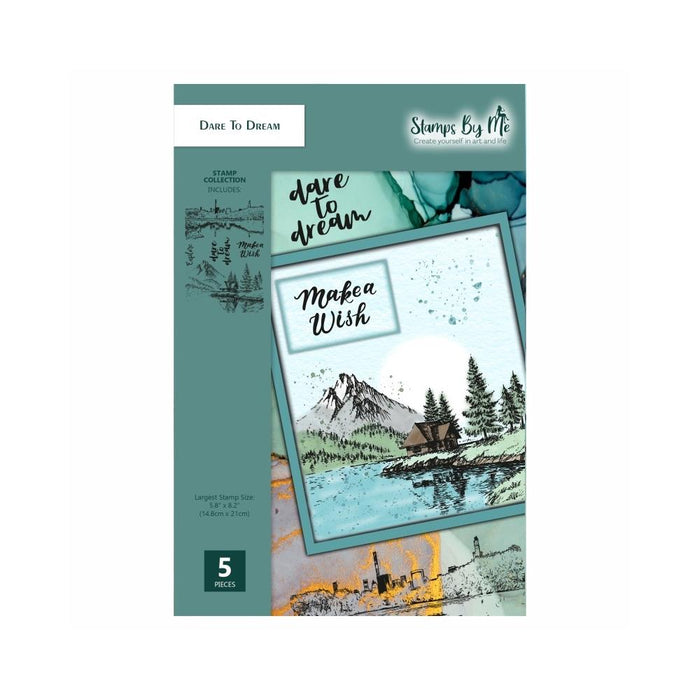 Stamps By Me - Stamp Set 5"X7" - Dare To Dream. This stamp can be used with your favorite inks, markers, embossing powders, watercolors, colored pencils, and other crafting mediums (sold separately). Available at Embellish Away located in Bowmanville Ontario Canada.