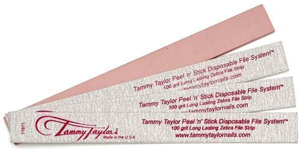 Tammy Taylor Nail Peel 'N' Stick Disposable Zebra File - 100grit - Pack of 10ct