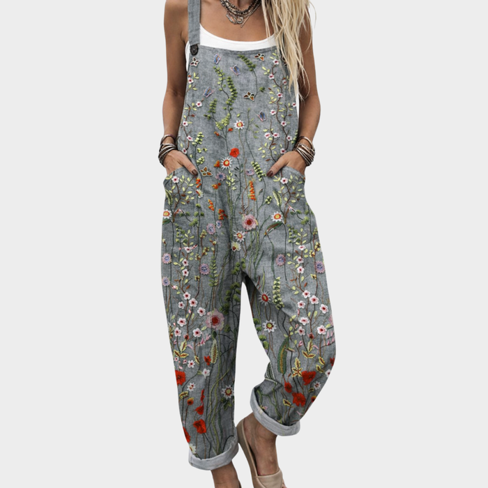 TINA - Comfortable Printed Dungarees
