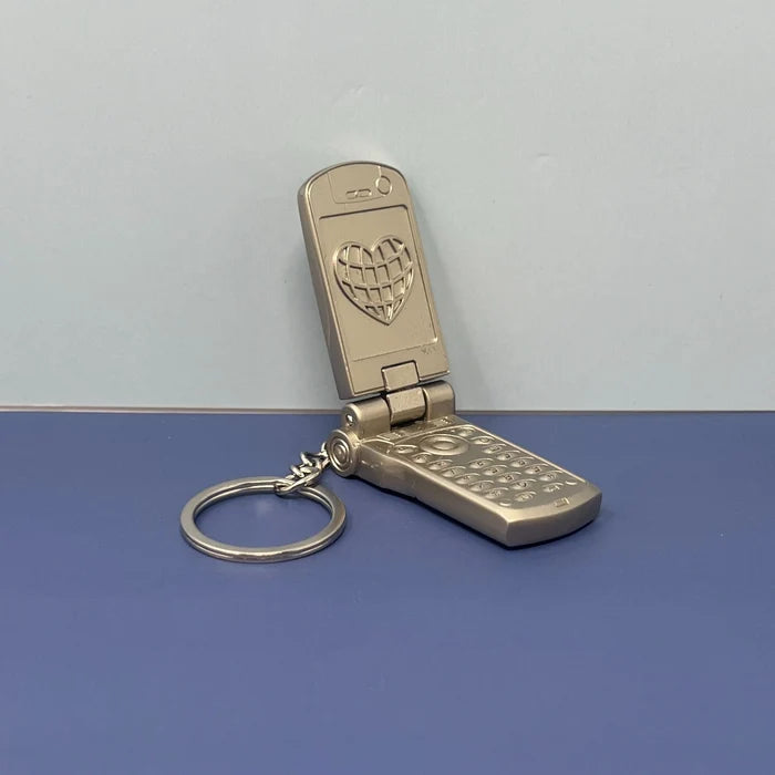 Y2K Flip Phone Keychain