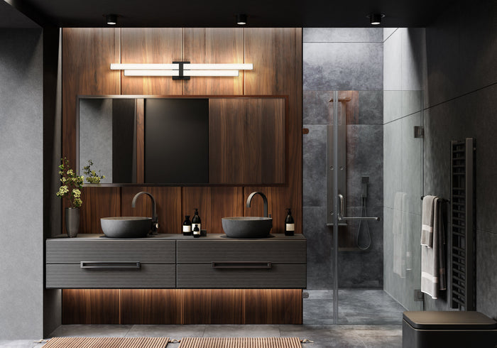 Vanity Z-Lite 1008-40W-MB-LED Matte Black Zane 2 Light Vanity Z-Lite