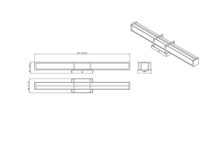 Vanity Z-Lite 1011-32W-BN-LED Brushed Nickel Harrison 1 Light Vanity Z-Lite