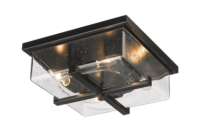 Outdoor Flush Mount Z-Lite 592F-BK Black Sana 4 Light Outdoor Flush Mount Z-Lite