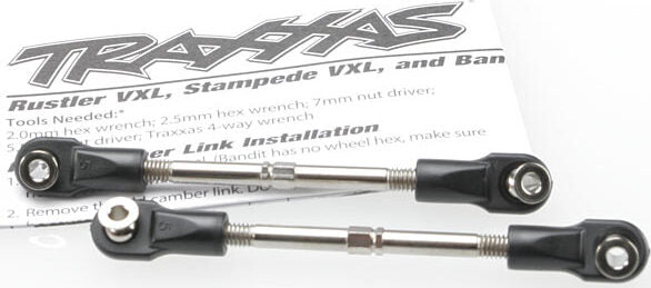 Turnbuckles, toe link, 59mm (78mm center to center) (2) (assembled with rod ends and hollow balls)