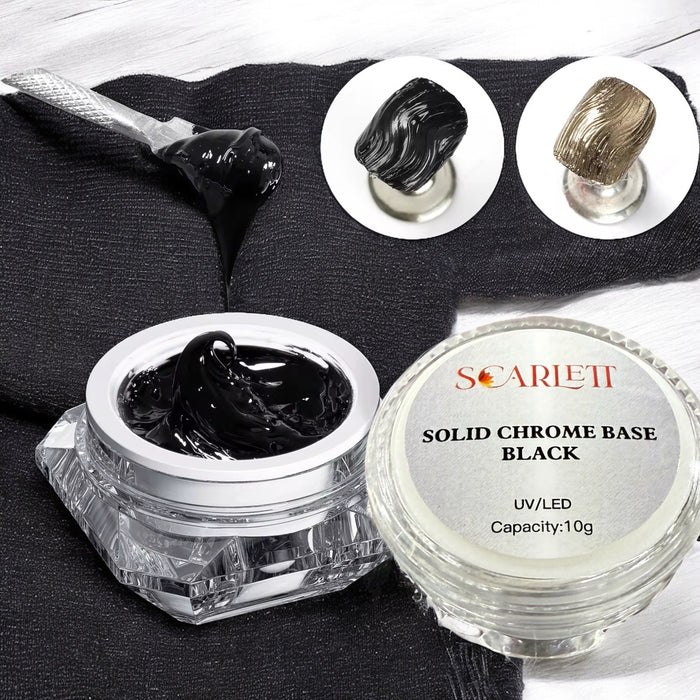 3D gel black chrome base
