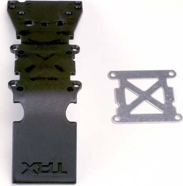 Skidplate, front plastic (black)/ stainless steel plate
