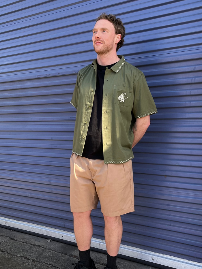 Olive Border Shirt
