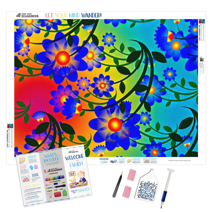 Abstract Azure Floral