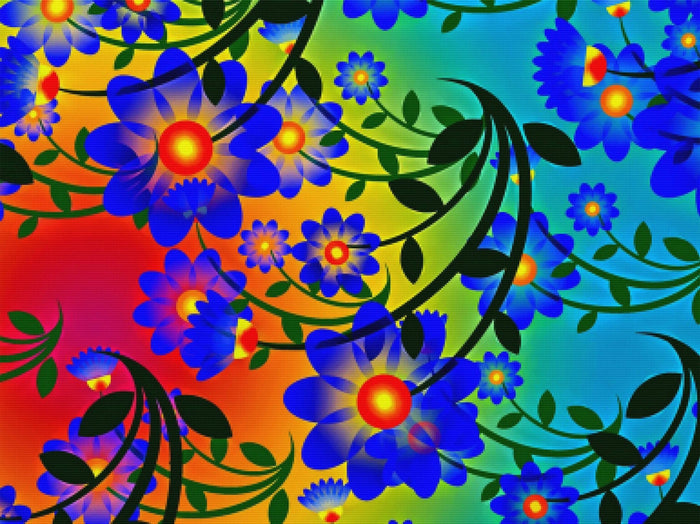 Abstract Azure Floral