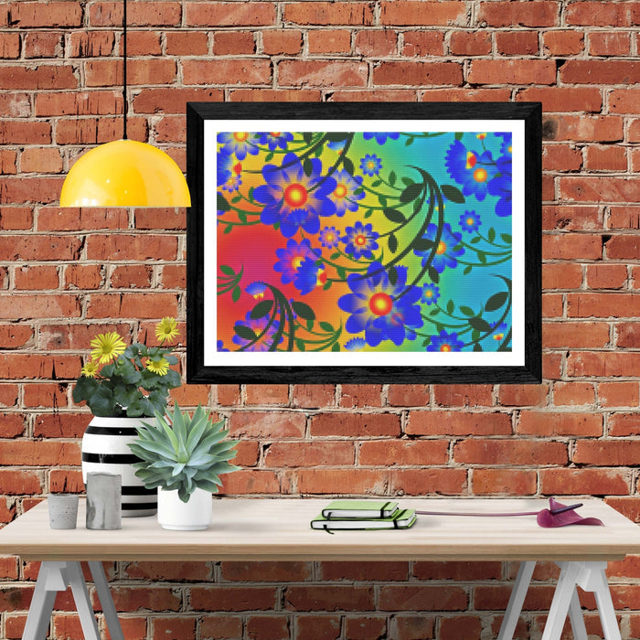 Abstract Azure Floral